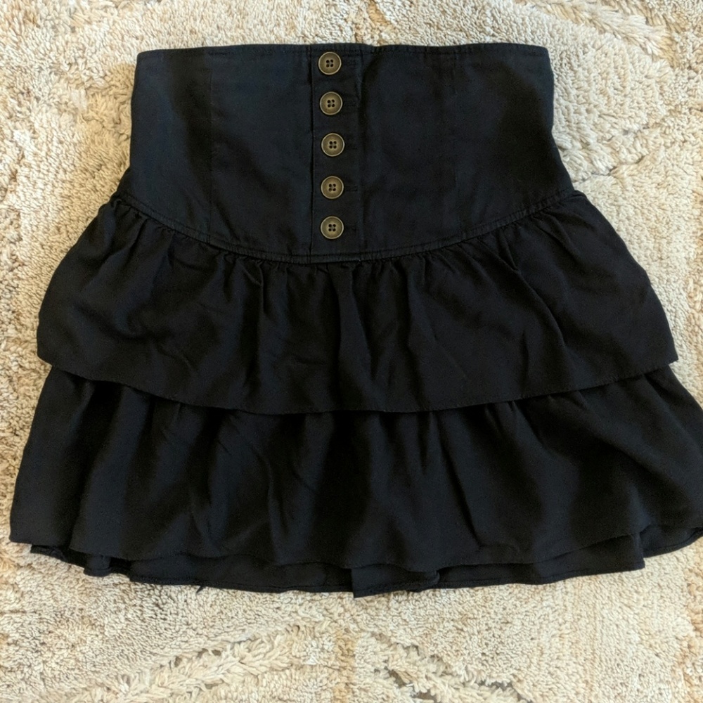 Free People Ruffled Cotton Skirt